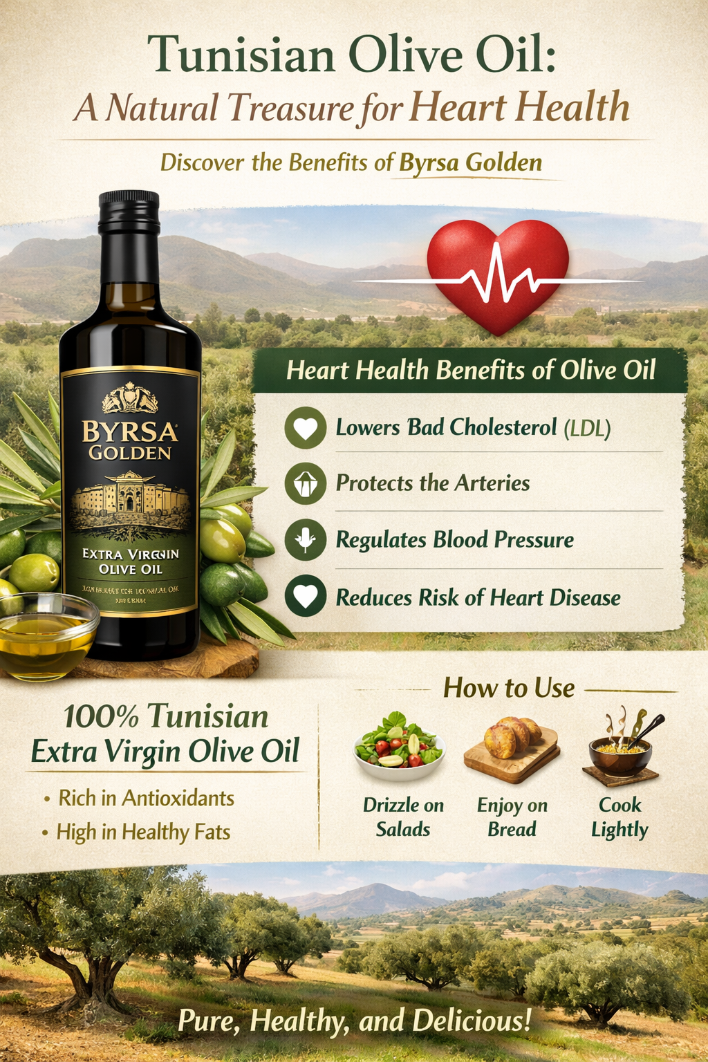 Tunisian Olive Oil: A Natural Treasure for Heart Health